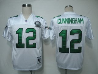 Philadelphia Eagles #12 Randall Cunningham White Throwback 99TH Jersey