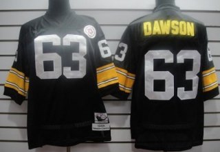 Pittsburgh Steelers #63 Dermontti Dawson Black Throwback Jersey