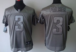 Nike Oakland Raiders #3 Carson Palmer Gray Shadow Elite Jersey