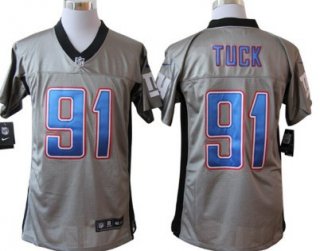 Nike New York Giants #91 Justin Tuck Gray Shadow Elite Jersey