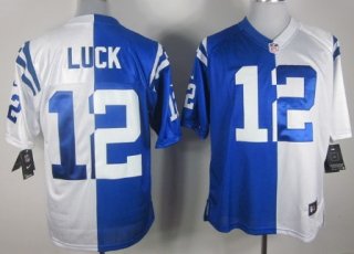 Nike Indianapolis Colts #12 Andrew Luck Blue/White Two Tone Elite Jersey