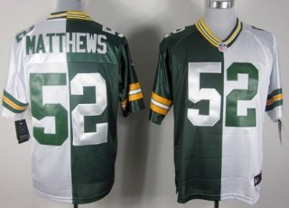 Nike Green Bay Packers #52 Clay Matthews Green/White Two Tone Elite Jersey