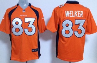 Nike Denver Broncos #83 Wes Welker Orange Game Jersey