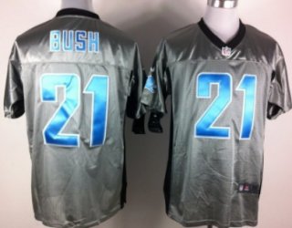 Nike Detroit Lions #21 Reggie Bush Gray Shadow Elite Jersey