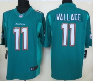 Nike Miami Dolphins #11 Mike Wallace 2013 Green Limited Jersey