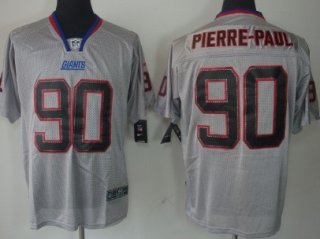 Nike New York Giants #90 Jason Pierre-Paul Lights Out Gray Elite Jersey