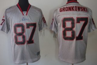 Nike New England Patriots #87 Rob Gronkowski Lights Out Gray Elite Jersey