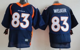 Nike Denver Broncos #83 Wes Welker 2013 Blue Elite Jersey