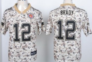 Nike New England Patriots #12 Tom Brady 2013 USMC Camo Elite Jersey