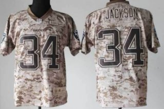 Nike Oakland Raiders #34 Bo Jackson 2013 USMC Camo Elite Jersey