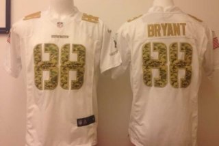 Nike Dallas Cowboys #88 Dez Bryant Salute to Service White Game Jersey