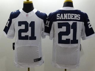 Nike Dallas Cowboys #21 Deion Sanders White Thanksgiving Elite Jersey