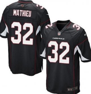 Nike Arizona Cardinals #32 Tyrann Mathieu Black Game Jersey