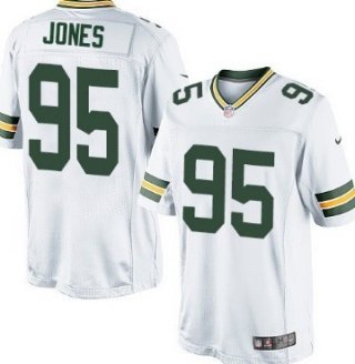 Nike Green Bay Packers #95 Datone Jones White Limited Jersey