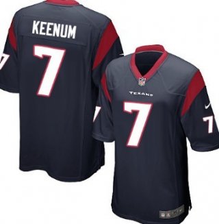 Nike Houston Texans #7 Case Keenum Blue Game Jersey