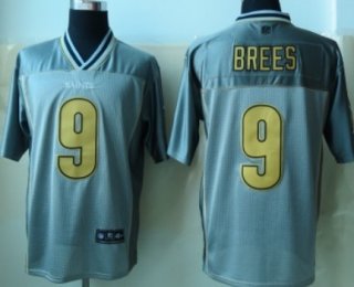 Nike New Orleans Saints #9 Drew Brees 2013 Gray Vapor Elite Jersey