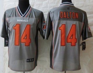 Nike Cincinnati Bengals #14 Andy Dalton 2013 Gray Vapor Elite Jersey