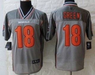 Nike Cincinnati Bengals #18 A.J. Green 2013 Gray Vapor Elite Jersey