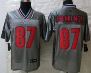 Nike New England Patriots #87 Rob Gronkowski 2013 Gray Vapor Elite Jersey