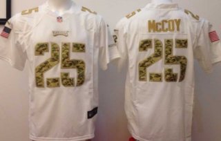 Nike Philadelphia Eagles #25 LeSean McCoy Salute to Service White Game Jersey