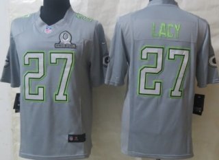 Nike Green Bay Packers #27 Eddie Lacy 2014 Pro Bowl Gray Jersey