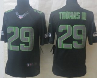 Nike Seattle Seahawks #29 Earl Thomas III Black Impact Limited Jersey