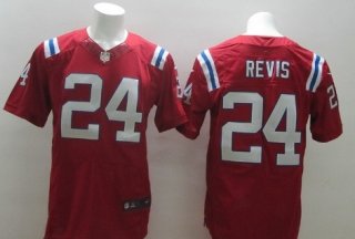 Nike New England Patriots #24 Darrelle Revis Red Elite Jersey