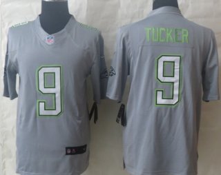 Nike Baltimore Ravens #9 Justin Tucker 2014 Pro Bowl Gray Jersey