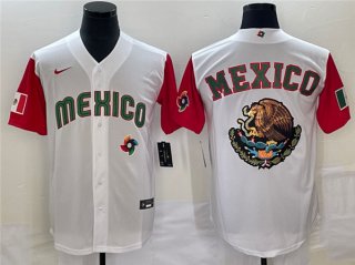 Men's Mexico Baseball 2023 White Team Big Logo World Baseball Classic Stitched Jersey