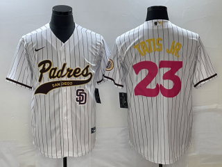 Men's San Diego Padres #23 Fernando Tatis Jr White NEW 2023 City Connect Cool Base Stitched Jersey 1