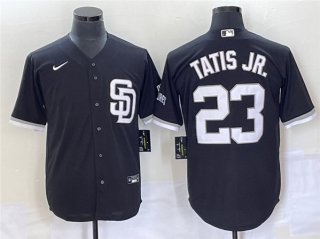 Men's San Diego Padres #23 Fernando Tatis Jr. Black Cool Base Stitched Baseball Jersey