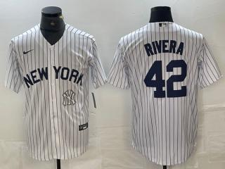 Men's New York Yankees #42 Mariano Rivera White 2024 Cool Base Stitched Jersey