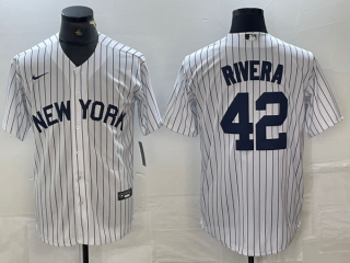 Men's New York Yankees #42 Mariano Rivera White 2024 Cool Base Stitched Jerseys