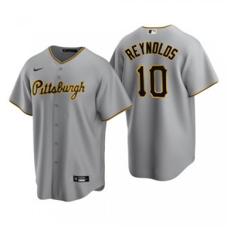 Men's Pittsburgh Pirates #10 Bryan Reynolds Nike Gray Road CoolBase Jersey