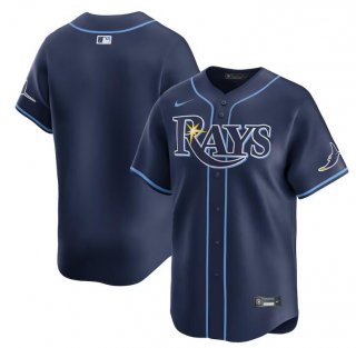 Men's Tampa Bay Rays Blank Navy Away Limited Stitched Baseball Jersey