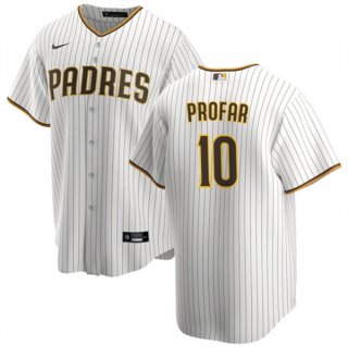 Men's San Diego Padres #10 Jurickson Profar White Cool Base Baseball Stitched Jersey