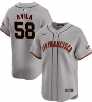 Men's San Francisco Giants #58 Nick Avila Gray Away Limited Stitched Baseball Jersey