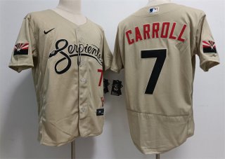 Mens Arizona Diamondbacks #7 Corbin Carroll Nike Tan City Connect Jersey