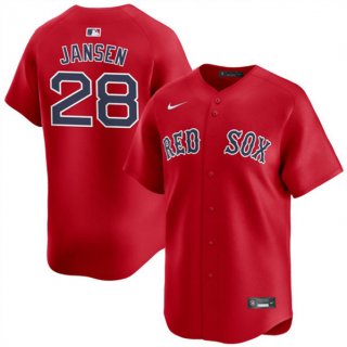 Men's Boston Red Sox #28 Danny Jansen Red 2024 Alternate Limited Stitched Baseball Jersey