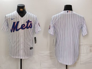 Men's New York Mets Blank White Cool Base Stitched Jersey