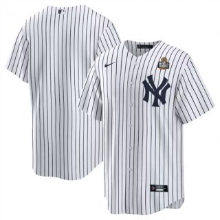 Men's New York Yankees Blank White 2024 World Series Cool Base Stitched Baseball Jersey