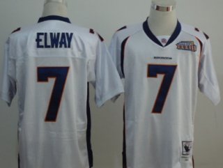 Denver Broncos #7 John Elway White Super Bowl Throwback Jersey