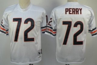 Chicago Bears #72 William Perry White Throwback Jersey