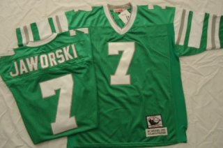 Philadelphia Eagles #7 Ron Jaworski Light Green Throwback Jersey