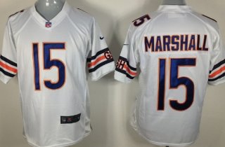 Nike Chicago Bears #15 Brandon Marshall White Game Jersey