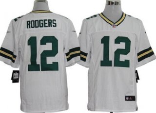 Nike Green Bay Packers #12 Aaron Rodgers White Elite Jersey