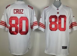 Nike New York Giants #80 Victor Cruz White Game Jersey