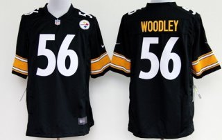 Nike Pittsburgh Steelers #56 Lamarr Woodley Black Game Jersey