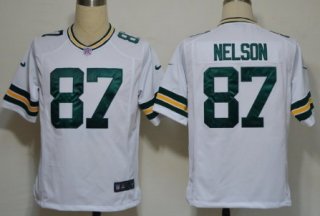 Nike Green Bay Packers #87 Jordy Nelson White Game Jersey