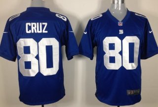 Nike New York Giants #80 Victor Cruz Blue Game Jersey